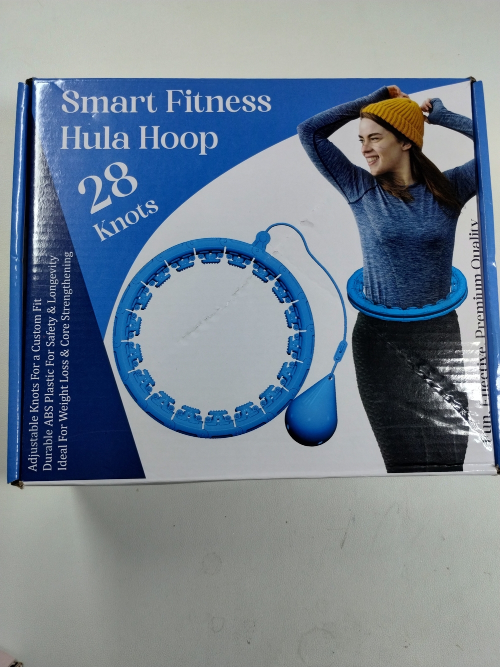 The Toyagator Smart Fitness Hula Hoop 28 Knots Blue